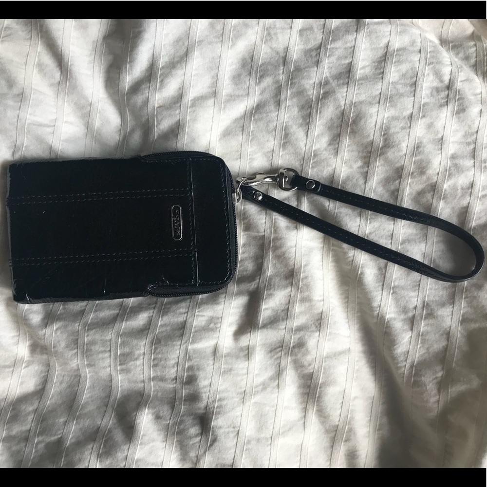 Leather Coach Wristlet
